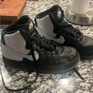 Nike Black and White High-Top Sneakers